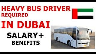 Bus Driver Jobs in Dubai & All Over UAE