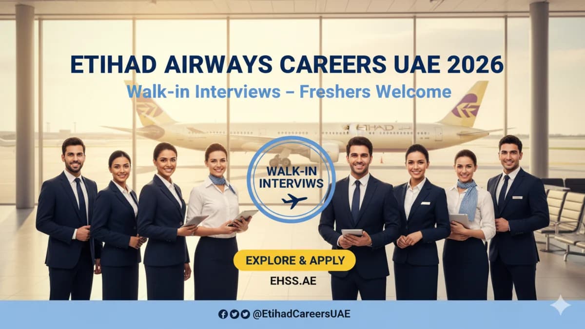 Etihad Airways Careers UAE 2026 | Cabin Crew Jobs Abu Dhabi