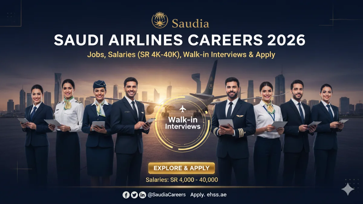 Saudi Airlines Careers 2026 – Aviation Jobs in Riyadh Jeddah KSA