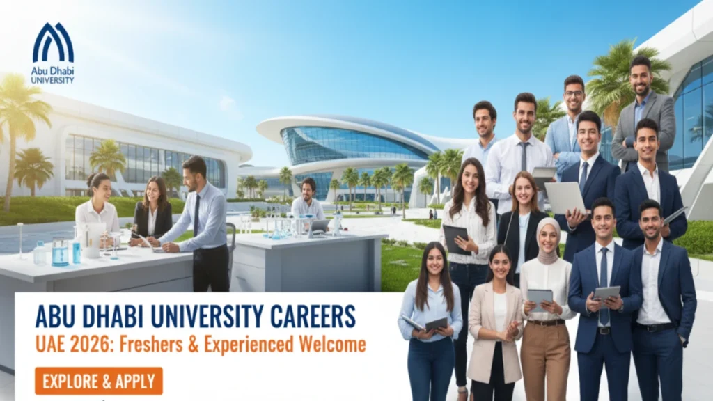 Abu Dhabi University Careers UAE 2026: Freshers & Experienced Welcome ADU Jobs