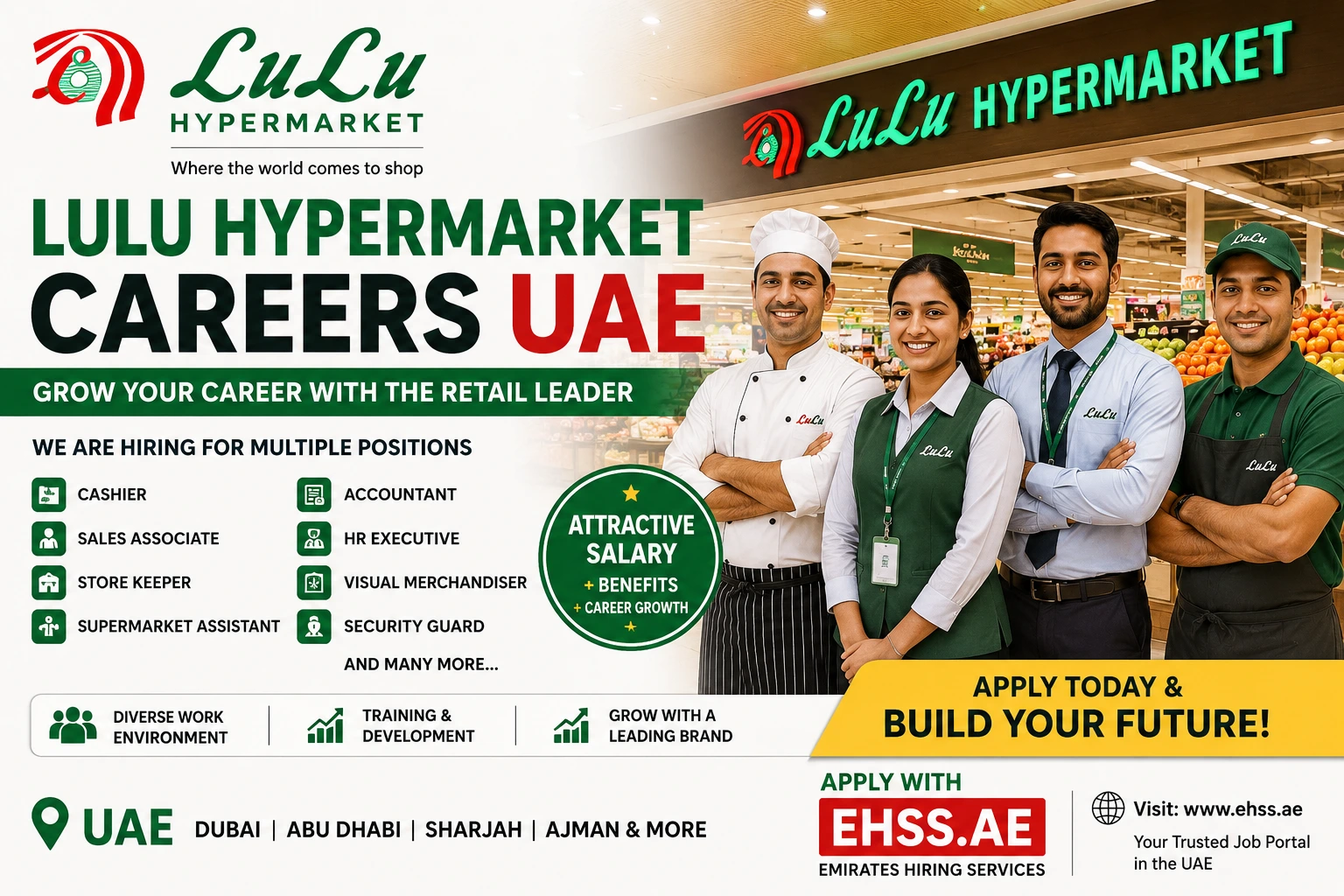 LuLu Hypermarket Careers 2026 – UAE Dubai Job Vacancies