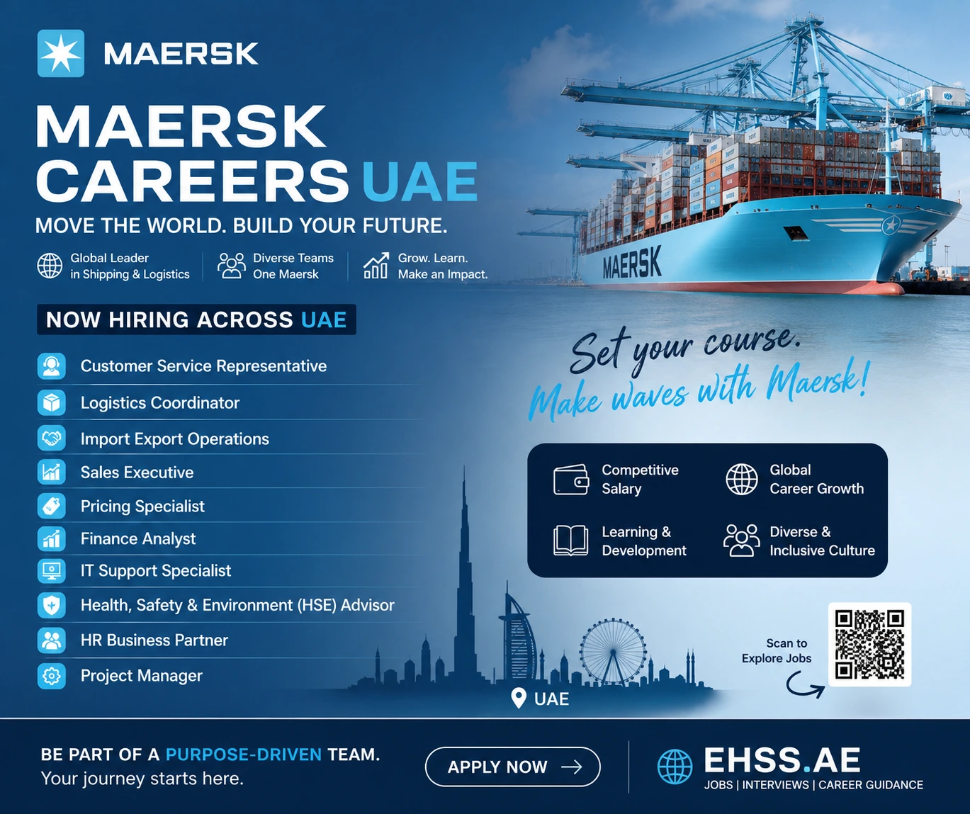 Maersk Careers UAE: Shipping, Logistics, Supply Chain & Customer Service Jobs