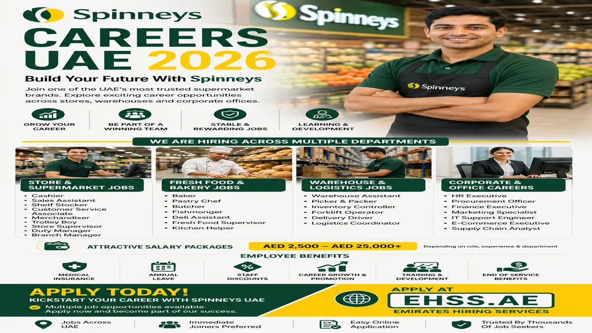 Spinneys Careers UAE 2026: Latest Supermarket & Retail Jobs in Dubai, Abu Dhabi & UAE
