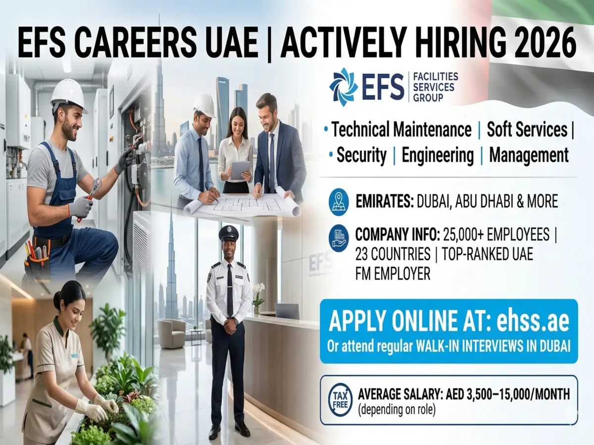 EFS Facilities Services Careers UAE 2026 — Jobs, Salaries & Walk-in Interviews