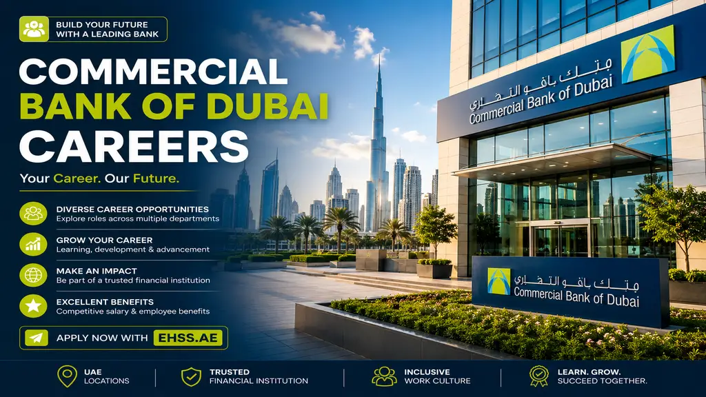 Commercial Bank of Dubai Careers UAE 2026: Latest Banking Jobs in Dubai (Apply Now)