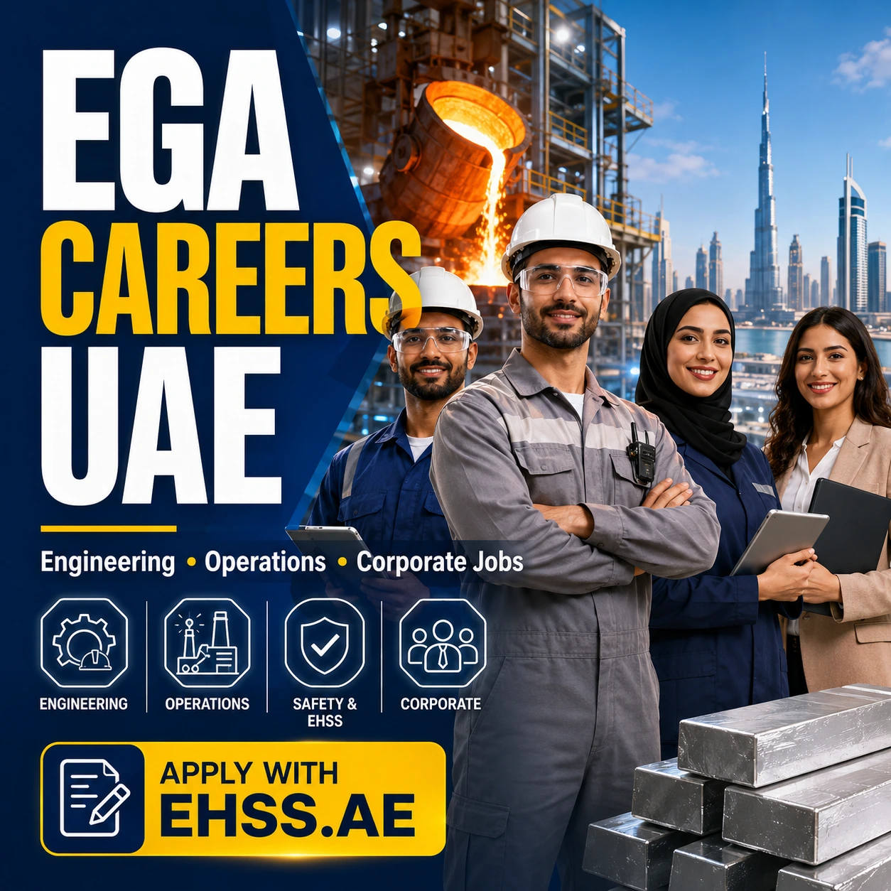 EGA Careers UAE 2026: Latest Technician, Operations, Legal & Emiratisation Jobs in Abu Dhabi & Dubai