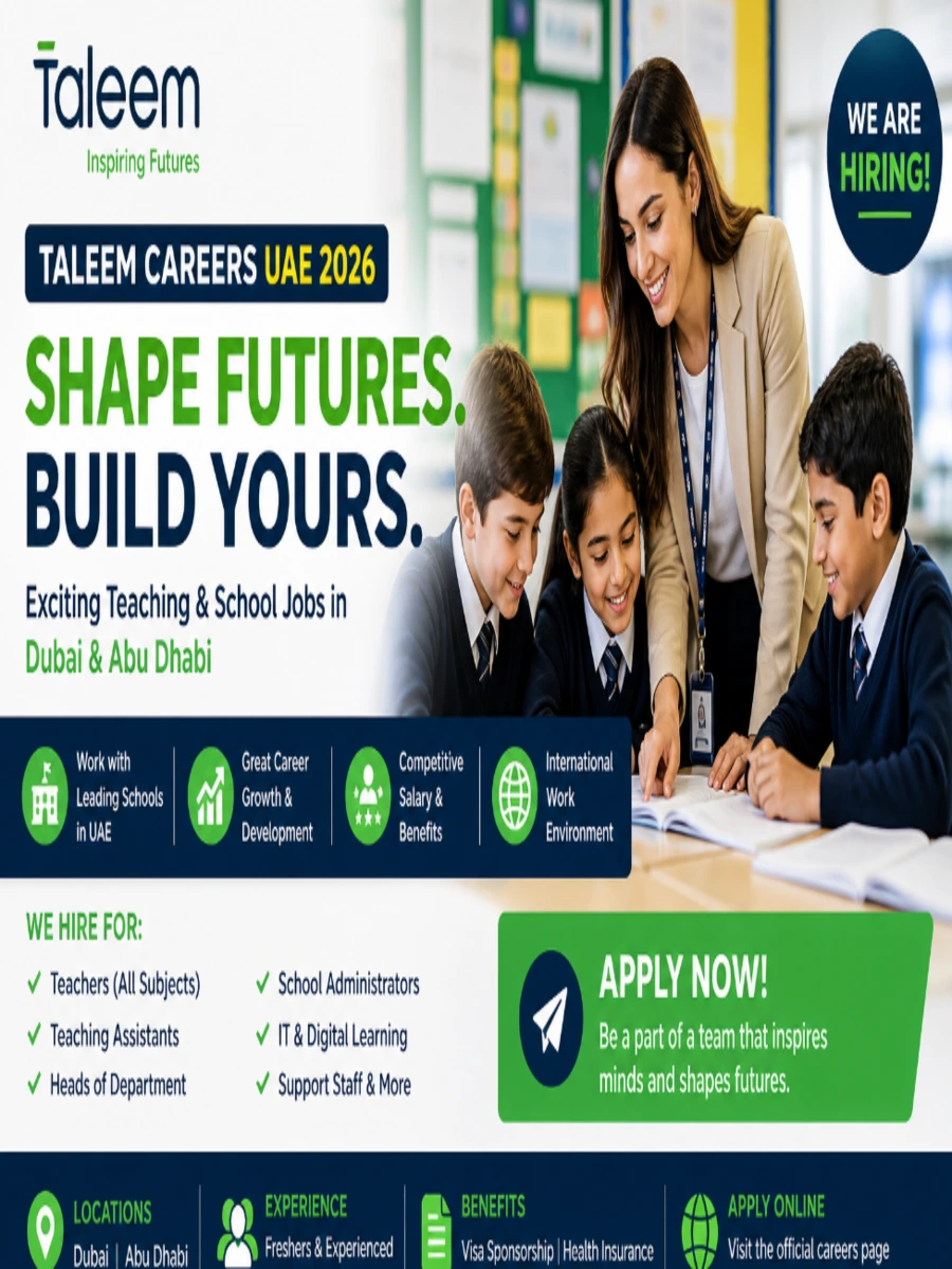 Taleem Careers UAE 2026: Latest Teaching & School Jobs in Dubai and Abu Dhabi