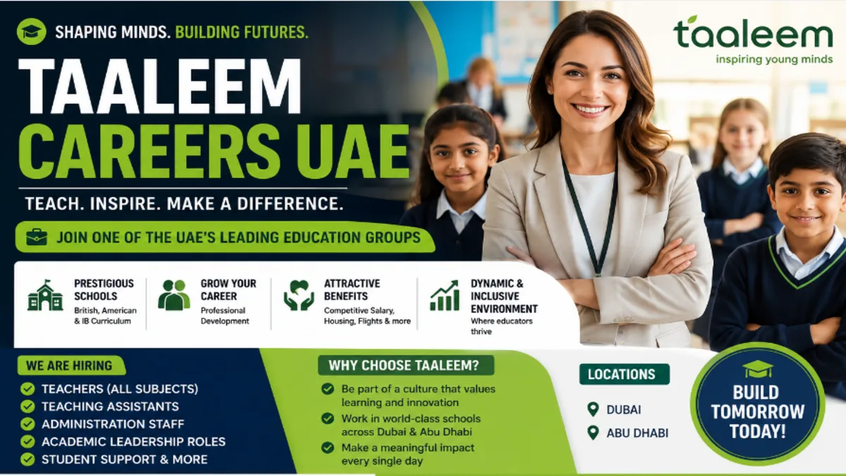 Taaleem Careers UAE 2026: Latest Teaching & School Jobs in Dubai and Abu Dhabi